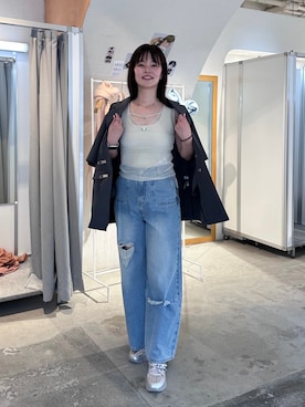 「アイテム（タンクトップ）」を使った、sunaさん（レディース・167cm・30代）の秋コーディネート