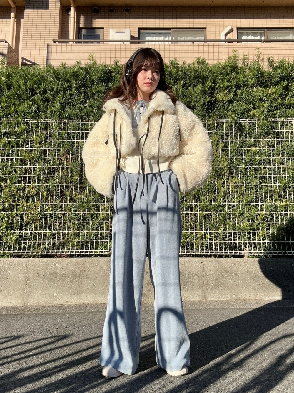 SORIN（ソリン ）の「Synthetic Fur Lace-up Cardigan（その他アウター