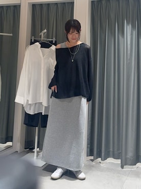 「DouDou（ドゥドゥ）のアイテム（ワンピース/ドレス）」を使った、karinさん（レディース・165cm）の春コーディネート