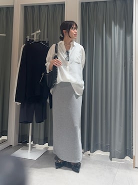 「DouDou（ドゥドゥ）のアイテム（ワンピース/ドレス）」を使った、karinさん（レディース・165cm）の春コーディネート