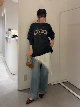 「アイテム（キャミソール）」を使った、karinさん（レディース・165cm）の冬コーディネート