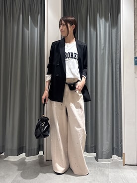 「DouDou（ドゥドゥ）のアイテム（パンツ）」を使った、karinさん（レディース・165cm）の秋コーディネート