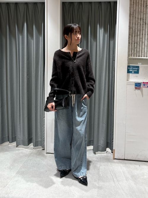 【タグ付き未使用】DOU DOU デニムワイドイージーパンツ 38 新品タグ付き DOUDOU デニムワイドイージーパンツ