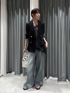 「DouDou（ドゥドゥ）のアイテム（パンツ）」を使った、karinさん（レディース・165cm）の夏コーディネート
