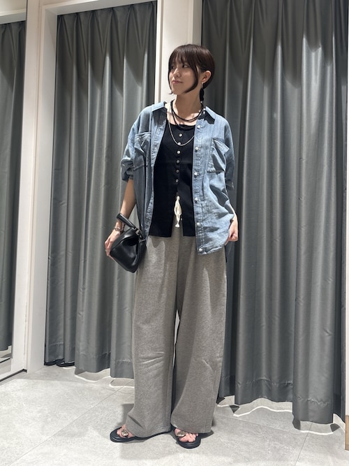 袖リブシアーデニムシャツ