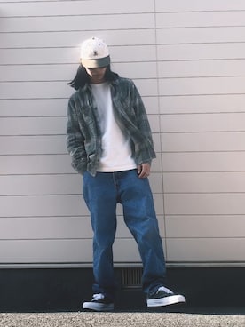 「Levi's」｜「アイテム（キャップ）」を使った、ゆーすけさん（メンズ・171cm）の冬コーディネート