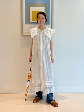 「BEAMS BOY（ビームスボーイ）のアイテム（ワンピース/ドレス）」を使った、鈴木 ひかるさん（レディース・159cm）の夏コーディネート