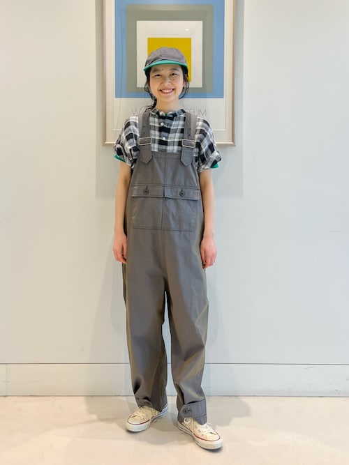BEAMS BOY シャンブレー ユーロ ミリタリー オーバーオール BEAMS BOY（ビームス ボーイ）シャンブレー ユーロ ミリタリー