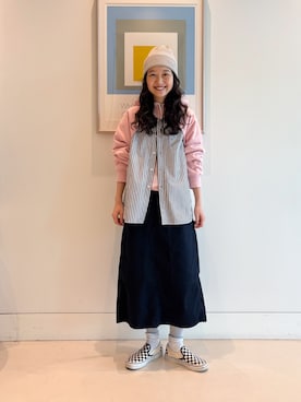 「BEAMS BOY（ビームスボーイ）のアイテム」を使った、鈴木 ひかるさん（レディース・159cm）の冬コーディネート