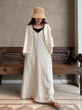 「BEAMS LIGHTS」｜「アイテム（ブルゾン）」を使った、ウエダ シホさん（レディース・157cm）の春コーディネート