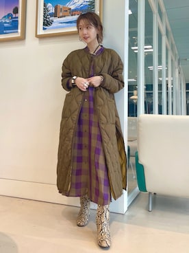 「BEAMS LIGHTS」｜「アイテム（その他アウター）」を使った、ウエダ シホさん（レディース・157cm）の夏コーディネート