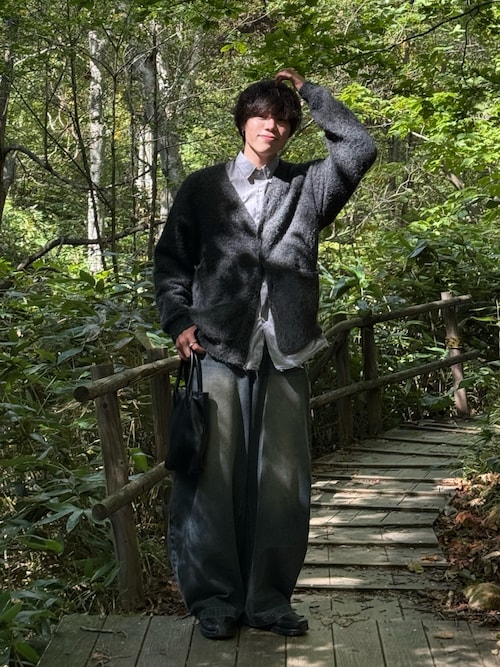 シャギーニットミックスカーディガン　sinss Shaggy knit mix cardigan / シャギーニットミックス