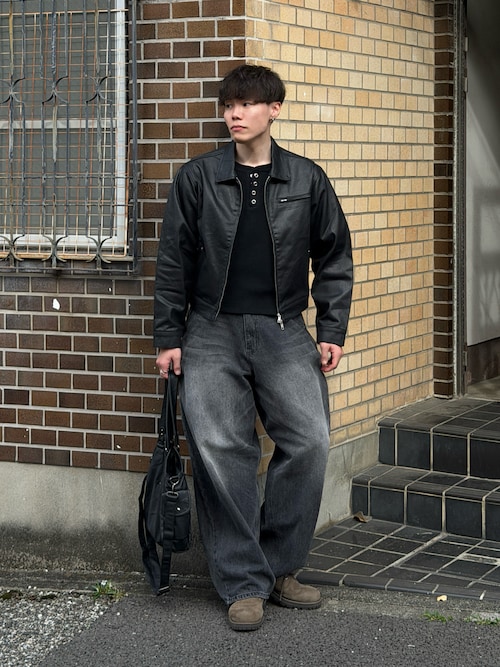 LANDNESS/ランドネス】COATED DENIM ZIP JACKET/コーティッドデニム