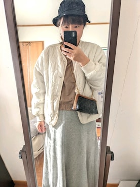 「セリーヌ」｜「アイテム（ナイロンジャケット）」を使った、sachii0525さん（レディース・173cm）の冬コーディネート