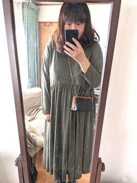 「アイテム（ワンピース/ドレス）」を使った、sachii0525さん（レディース・173cm・40代）の秋コーディネート