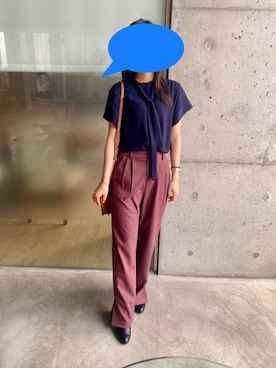 「GU（ジーユー）のアイテム（Boots、ブラック系）」を使った、chuさん（レディース）の秋コーディネート