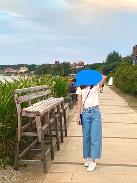 「ZARA（ザラ）のアイテム（Denim pants、ブルー系）」を使った、chuさん（レディース）の秋コーディネート