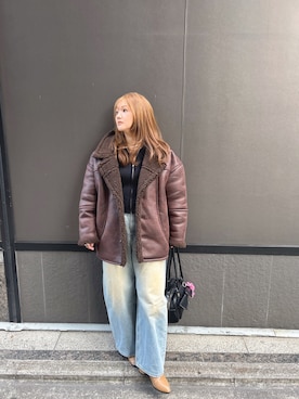 「Ungrid（アングリッド）のアイテム（ジャケット/アウター）」を使った、mame1115riさん（レディース・148cm）の春コーディネート