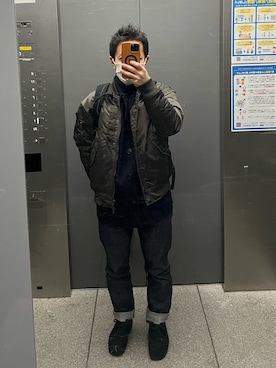 「bach（バッハ）のアイテム」を使った、ヒロさん（メンズ・167cm）の冬コーディネート