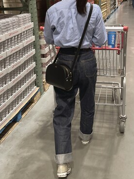 「ANATOMICA（アナトミカ）のアイテム（デニムパンツ、ブルー系）」を使った、mana1051さん（レディース・153cm）の夏コーディネート