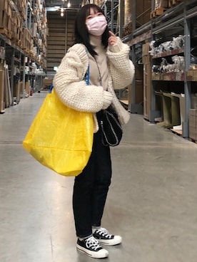 「MOUSSY（マウジー）のMVS SKINNY（デニムパンツ）」を使った、mana1051さん（レディース・153cm）の夏コーディネート