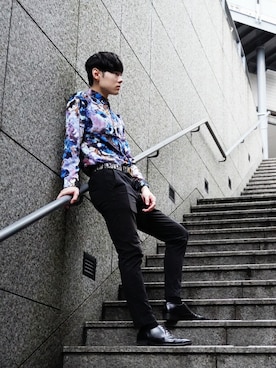 「Saint Laurent（サンローラン）のアイテム（パンツ）」を使った、響平さん（メンズ・171cm）の夏コーディネート