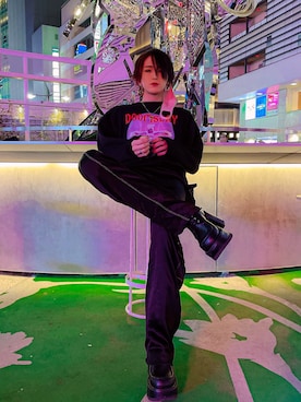 「G.O.C（ジーオーシー）のアイテム（スウェット）」を使った、Naikiさん（メンズ・179cm）の春コーディネート