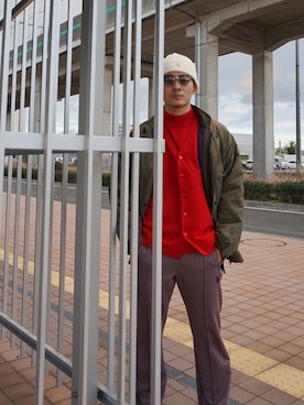 「Needles（ニードルス）のアイテム（ジャケット/アウター）」を使った、pikaichiyuさん（メンズ・174cm）の冬コーディネート