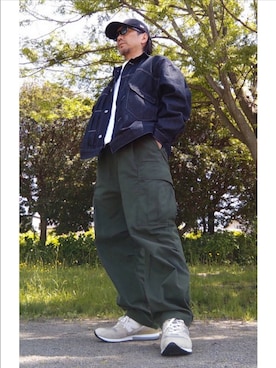「WYM LIDNM（ウィム バイ リドム）のアイテム（デニムジャケット）」を使った、なおさん（メンズ・165cm）の春コーディネート