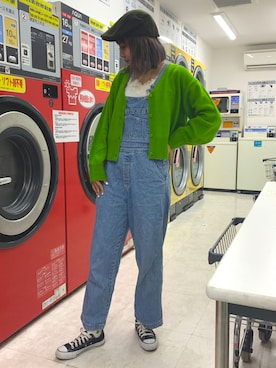「ハンチング」｜「アイテム（タンクトップ）」を使った、1204kgmさん（レディース・166cm）の秋コーディネート