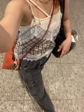 「w closet（ダブルクローゼット）のアイテム」を使った、rinさん（レディース・153cm）の夏コーディネート