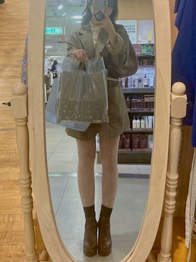 「アイテム（タイツ/ストッキング）」を使った、rinさん（レディース・153cm）の秋コーディネート