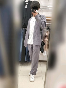 「ZIP FIVE（ジップファイブ）のアイテム（セットアップ）」を使った、zyari.boyさん（メンズ・178cm）の秋コーディネート