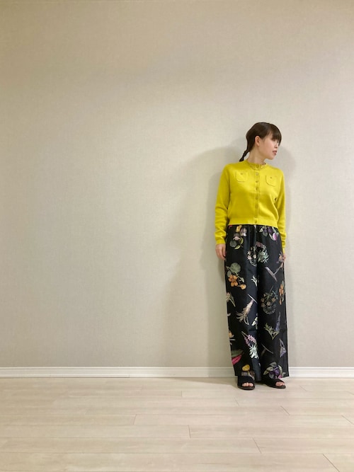 caban シルクボタニカルパンツ　白　 XS シルクツイル HARVEST セミワイドパンツ（その他パンツ）｜CABaN