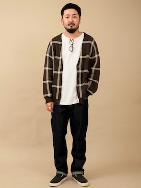 「チェック柄に恋してる」｜「アイテム（スリッポン）」を使った、kenichi hiragaさん（メンズ・174cm）の秋コーディネート