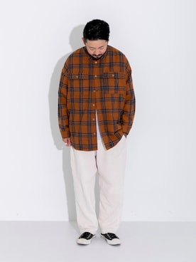 「チェック柄に恋してる」｜「アイテム（スウェットパンツ）」を使った、kenichi hiragaさん（メンズ・174cm）の秋コーディネート