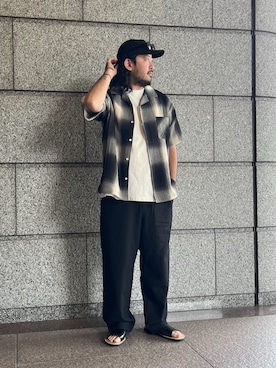 「URBAN RESEARCH Sonny Label（アーバンリサーチサニーレーベル）のアイテム（帽子）」を使った、kenichi hiragaさん（メンズ・175cm）の夏コーディネート