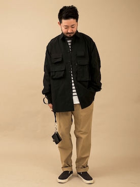 「URBAN RESEARCH Sonny Label（アーバンリサーチサニーレーベル）のアイテム（バッグ）」を使った、kenichi hiragaさん（メンズ・174cm）の秋コーディネート
