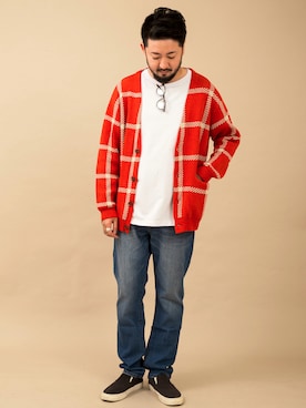 「チェック柄に恋してる」｜「アイテム（スリッポン）」を使った、kenichi hiragaさん（メンズ・174cm）の秋コーディネート