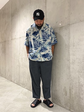 「MALIBU SANDALS（マリブサンダルズ）のアイテム」を使った、kenichi hiragaさん（メンズ・175cm）の夏コーディネート