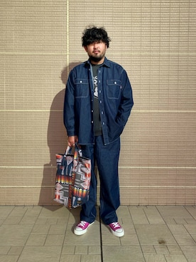 「BIG MAC（ビッグマック）のアイテム」を使った、kenichi hiragaさん（メンズ・174cm）の冬コーディネート