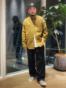 「グラミチ」｜「アイテム（スリッポン）」を使った、kenichi hiragaさん（メンズ・174cm）の秋コーディネート