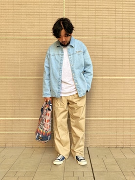 「URBAN RESEARCH Sonny Label（アーバンリサーチサニーレーベル）のアイテム（デニムジャケット）」を使った、kenichi hiragaさん（メンズ・174cm）の冬コーディネート