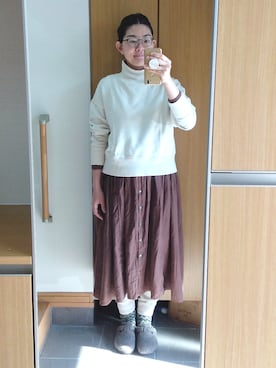 「IKKUNA（イクナ）のアイテム」を使った、IKUYOさん（レディース・170cm）の秋コーディネート