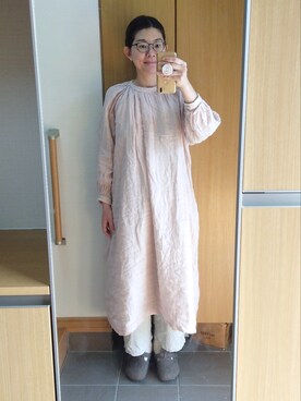 「MERCI（メルシー）のアイテム（パンツ）」を使った、IKUYOさん（レディース・170cm）の秋コーディネート