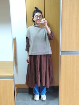 「IKKUNA（イクナ）のアイテム」を使った、IKUYOさん（レディース・170cm）の冬コーディネート