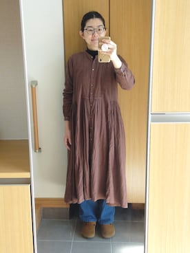 「IKKUNA（イクナ）のアイテム」を使った、IKUYOさん（レディース・170cm）の秋コーディネート