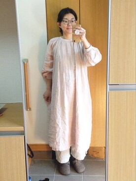 「MERCI（メルシー）のアイテム（パンツ）」を使った、IKUYOさん（レディース・170cm）の秋コーディネート