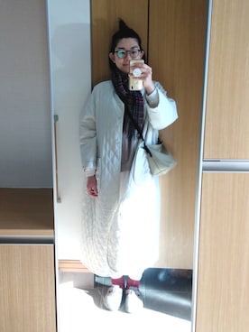 「inA（インエイ）のアイテム」を使った、IKUYOさん（レディース・170cm）の冬コーディネート