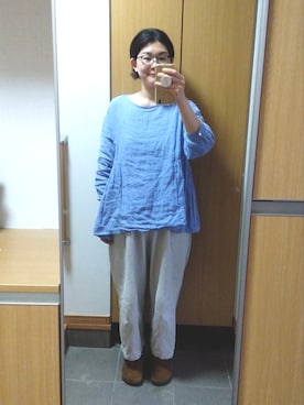 「IKKUNA（イクナ）のアイテム」を使った、IKUYOさん（レディース・170cm）の秋コーディネート